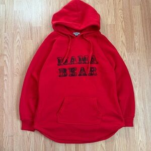 Cozy Red Mama Bear Hoodie
